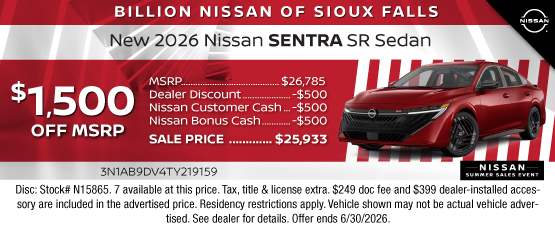 26JUN_BILN_NEW 2026 NISSAN SENTRA SR SEDAN